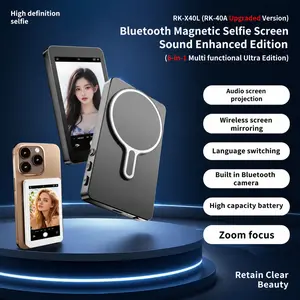 Magnetic Selfie Screen Monitor for iPhone | 6-in-1 Bluetooth Wireless Screen Mirroring Vlogging Vlog Gear for Content Creators | Zoom Focus, Audio Upgraded