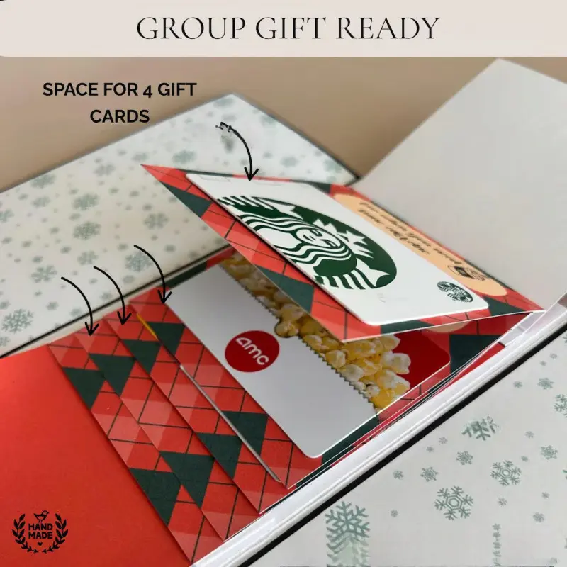 Christmas Gift Card Holder Book