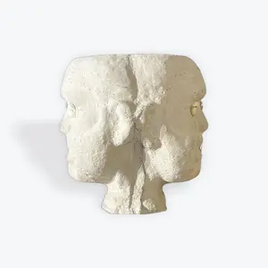 2-Faced Elegua Stone Ornament, Uncharged Religious Decorative Home Accent, 4.5in Room Decor Piece Ready for Charging