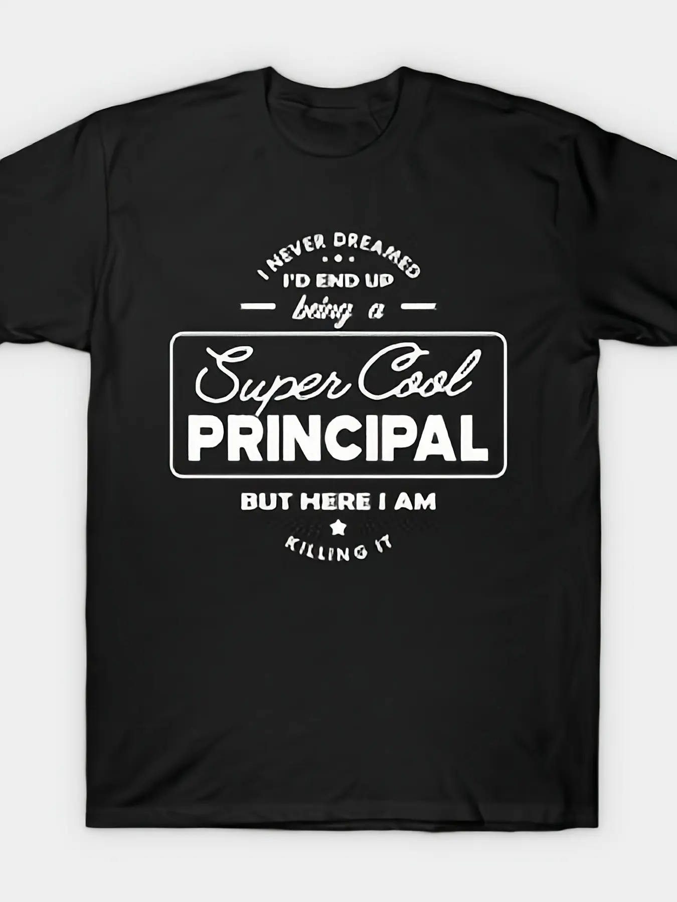 Principal Super Cool Principal TShirt.png unisex soft cotton short sleeve t shirt, vintage graphic casual tee for men women teens, perfect birthday holiday gift for camping travel gym daily street  wear