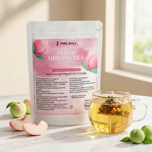 White Peach Oolong Tea Bags, 30 Count (90g) | Real White Peach & Premium Oolong Blend, Hot & Cold Brew Friendly, Natural Fruity Flavor Sachets