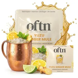 Yuzu Ginger Mule Hydrating Mocktail + Cocktail Mix - Low Sugar/Calorie + Hydrating