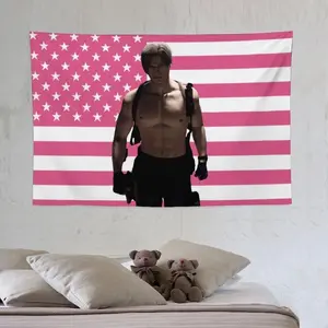 Tapestry  Leon Kennedys American Flag Tapestry Hippie Home Decor Aesthetics Wall Hanging Bedroom Dorm Background Cloth Birthday Gift 7