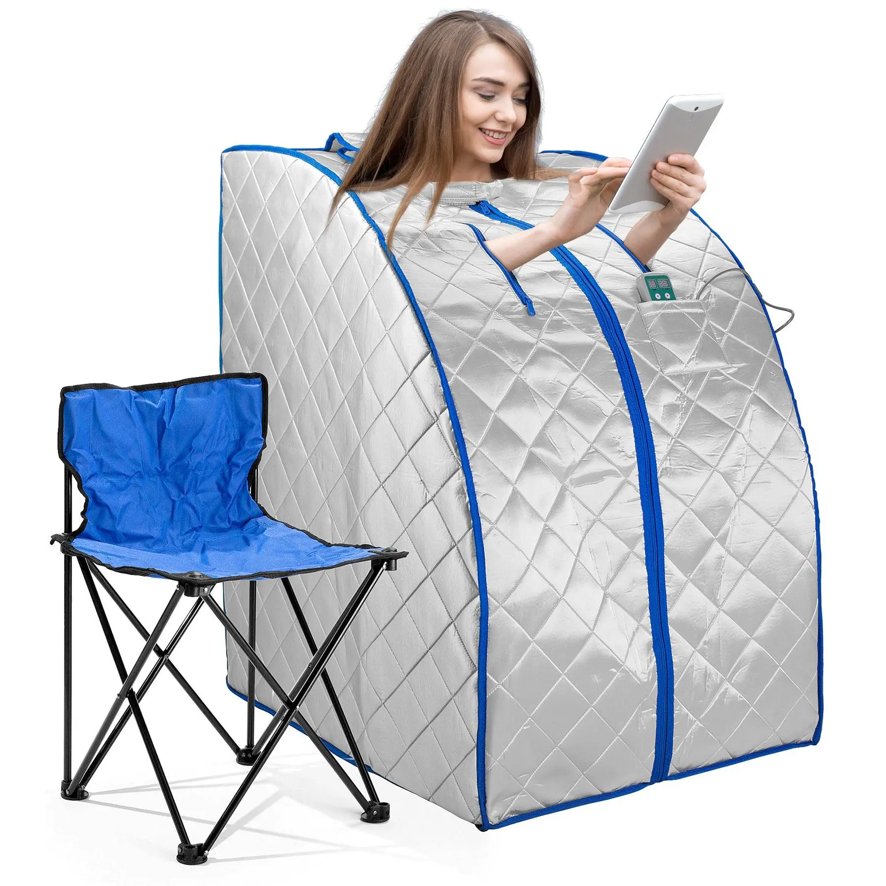 Infrared Heated Personal Sauna with Air Ionizer Generator, 5+ Temperature Levels & up to 30 minutes