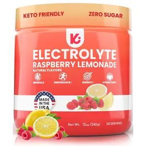 Keppi Raspberry Lemonade Electrolytes | No Sugar | Delicious Flavor | Mixes Easily, No Clumps or Grainy Texture | Keto Friendly Mixed Beverage Drink Artificial