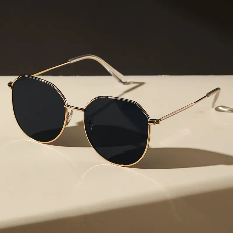 Vintage Geometric Frame Sunglasses for Women, Fashionable Men's Sunglasses for Outdoor, Sun Protective Eyewear, Trendy Vintage Sunglasses, Trendy Styling Sunglasses