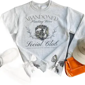 Abandoned Hunting Wives Social Club w/ Side Slit Bows Sweatshirt