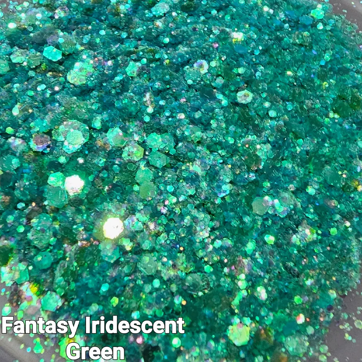 Fantasy Iridescent Green Glitter Fantasy Iridescent Green Glitter