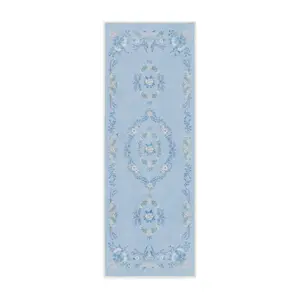 Ruggable 2'x7' Washable Bridgerton Aubrey Hall Garden Runner Rug Blue