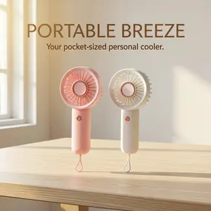 Portable Handheld Fan, Handheld Cooling Fan,USB Rechargeable 3-Speed Mini Fan,Small Personal Fan for Women's Makeup, Student Carry Fan, Outdoor, Travel, Office and Bedroom