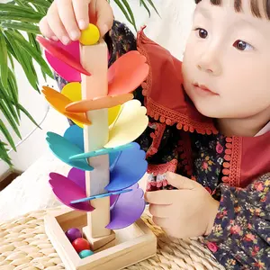 New leaf ball children's early education puzzle color cognition assembly music tree toys