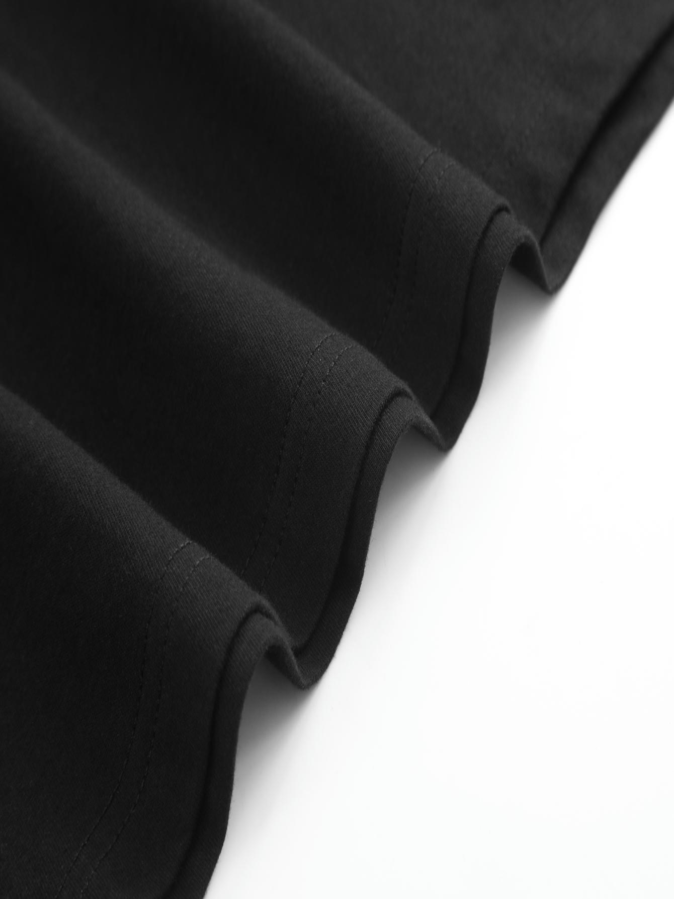 Stylish Anime-Inspired Black T-Shirt for Girls - Featuring Unique Character Design with Blue Hair, Hands-On Head Gesture, and Cursive 'Baby' Text Accented by Hearts - Trendy Summer Casual Wear for Outdoor Activities, Parties, or Everyday Fashion