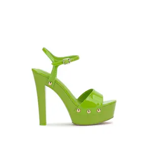 Calenta Studded Platform in Lizard Green