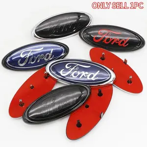 Ford 14.7cm Oval Front Rear Emblem, Replacement Badge for Grille and Tailgate, Exterior Modification Decoration, Blue Options, Car Accessories