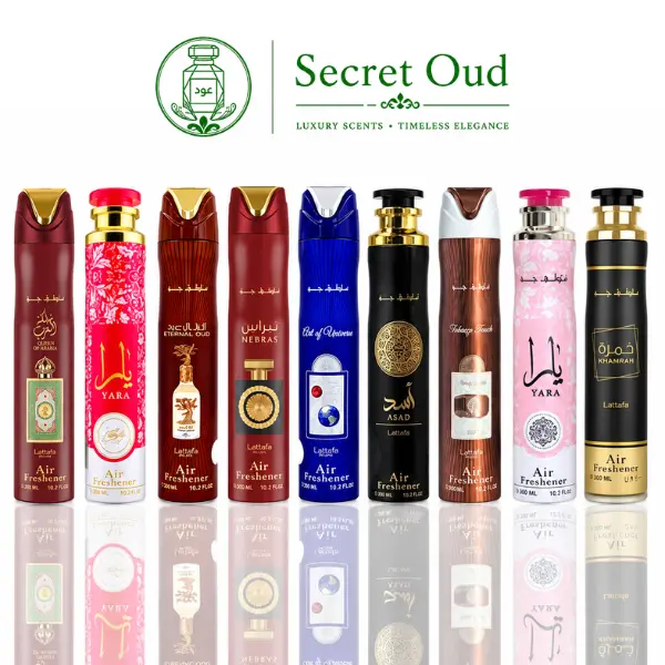 Queen of Arabia Air Freshener + Yara Candy Air Freshener + Eternal Oud Air Freshener + Nebras Air Freshener + Art of Universe Air Freshener + Asad Air Freshener + Vintage Radio Air Freshener + Yara Air Freshener + Khamrah Air Freshener