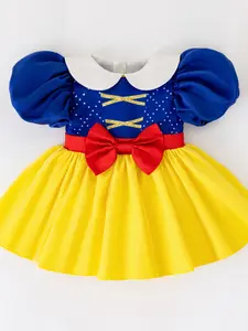 Cartoon Cosplay Costume Fancy Carnival Party Holiday Kids Clothes Bow Newborn Romper Triangle Bodysuit Child Princess Baby Girls Ball Gown Toddle Cocktail Dress for all Season 0-2 Years