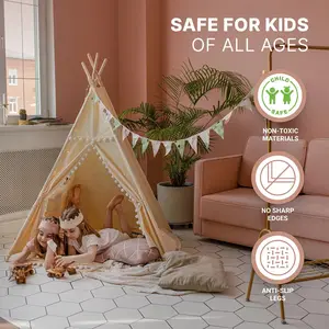 Crown Carnival Cozy Kids Play Teepee Tent - Perfect for Fun and Adventure