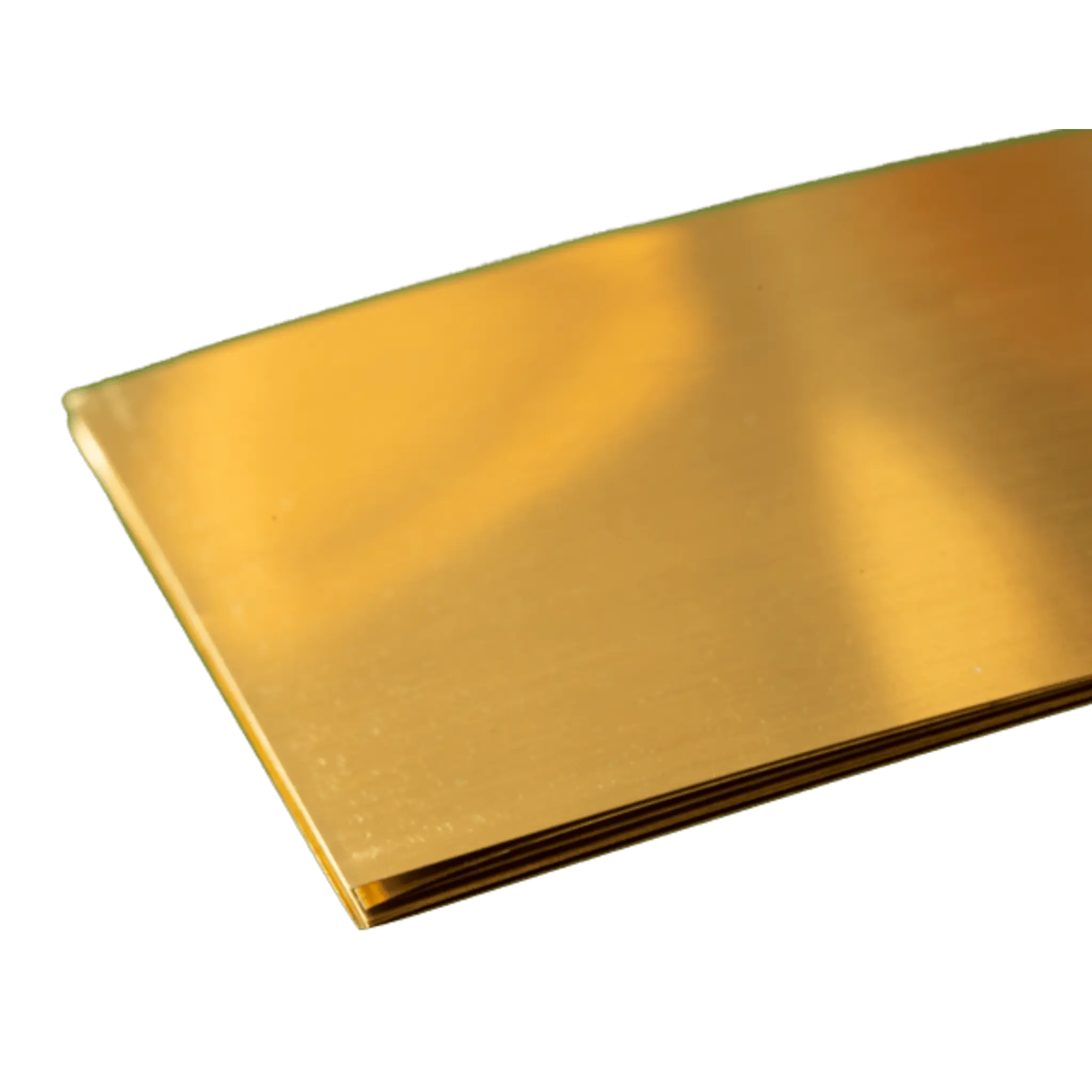 Brass Sheet: 0.005" Thick x 4" Wide x 10" Long (6 Pieces)