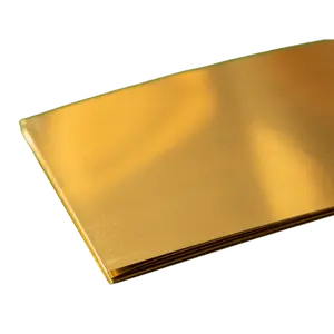 Brass Sheet: 0.005" Thick x 4" Wide x 10" Long (6 Pieces)