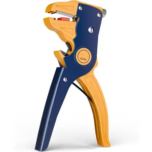 Wire Stripper and , Professional Quick Strip Automatic Wire Stripper, 2 in 1 Adjustable Electrical  Wire Stripping Tool& Nose Self-Adjusting Wire Pliers (7-Inch), Blue