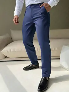 Ultra-Thin Men's Suit Pants, Breathable Soft Straight Leg Casual Pants, Loose Fit Simple Male Pants, Comfortable and Stylish