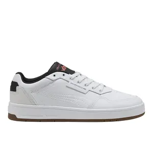 PUMA Mens Porsche Legacy Court Classic Lux Lace Up Sneakers Shoes Casual - White