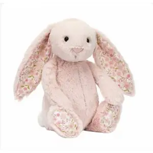 Bonnie Rabbit Plush Toy Extra Soft Fluffy with Floral Ears Kawaii Stuffed Doll Soft Sofa Cushion Kids Birthday Gift Room Decor