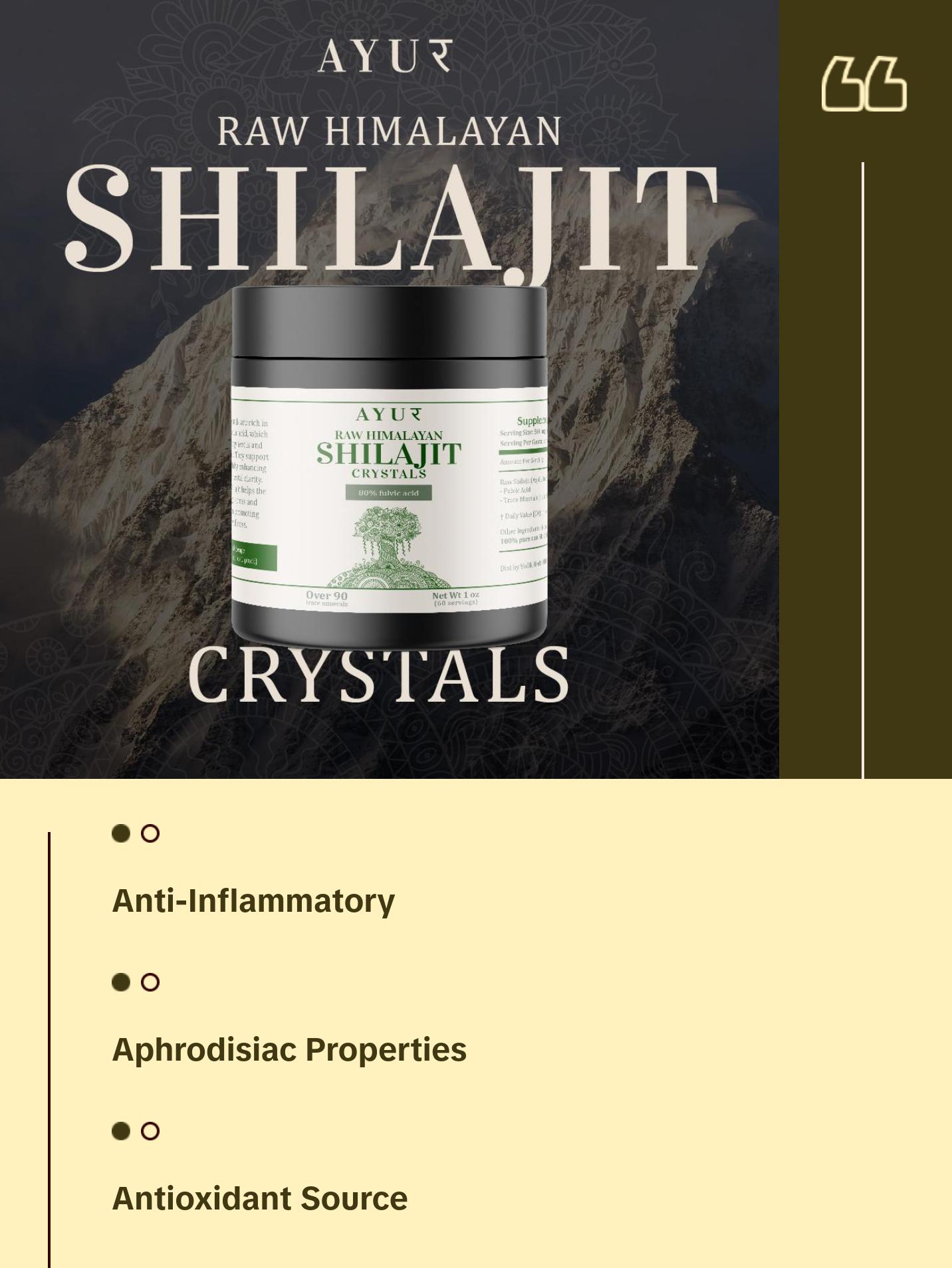 Raw Organic Shilajit Himalayan Crystals | 80% fulvic Acid | 2 Month Supply | 90 Trace Minerals | Trusted Brand Since 1971 Healthcare Natural