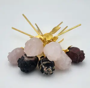 Large Closed Crystal Rose Home Ornament