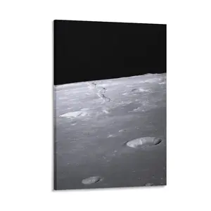 Steps On The Moon Poster Moon Surface Wall Art Poster Canvas Wall Art For Bedroom Decor Bar Office Room Decor Gift