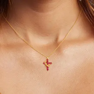 KOPERIN Cross Necklace for Women, 14K Gold Plated Crown Cross Pendant Necklace, Non-Tarnish Faith Jewelry Accessories for Women, Christian Religious Gifts