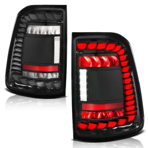 RAM 1500 19-24 FULL LED TAIL LIGHTS BLACK CLEAR LENS W/ SEQUENTIAL SIGNAL (FOR FACTORY HALOGEN MODEL W/O BLIS SYSTEM)