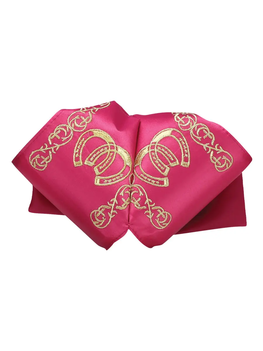 Adult  Mexican Charro Bow Tie 100% Polyester Fuchsia/Gold  601597