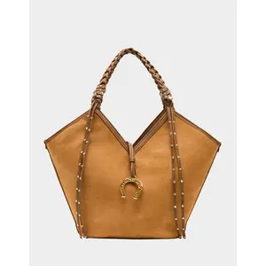 Betsey Johnson SUEDE TULIP TOTE TAN