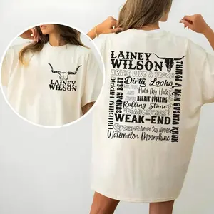 Lainey Wilson Both Sides Tee, Country Music 2024, Country's Cool Again, Unisex Short Sleeve Tee Shirt, Casual Clothing, Country Band Shirt, Vintage Retro Music Tee, Rock Music Lover Shirt, Comfortable Cotton Outfit Gift Tee