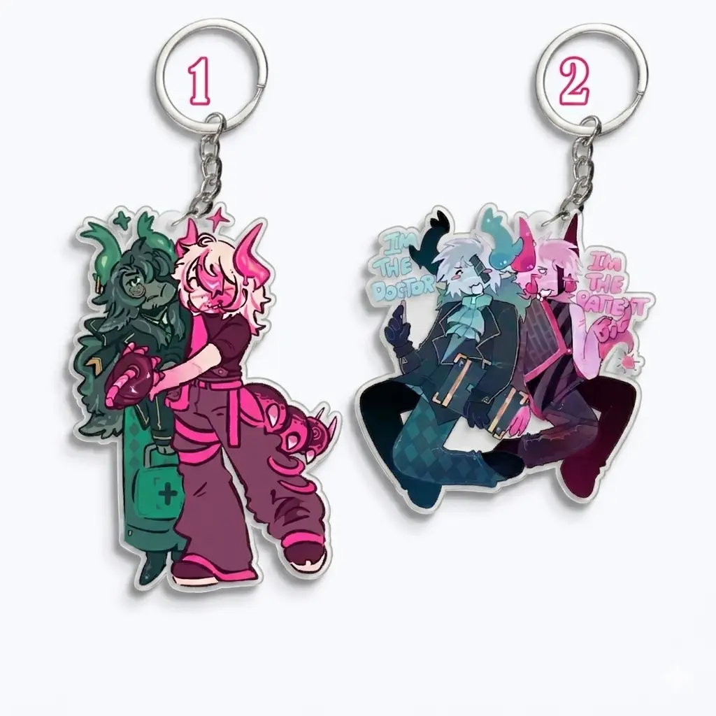 Phighting acrylic keychains: Medkit and Subspace, Phighting charms