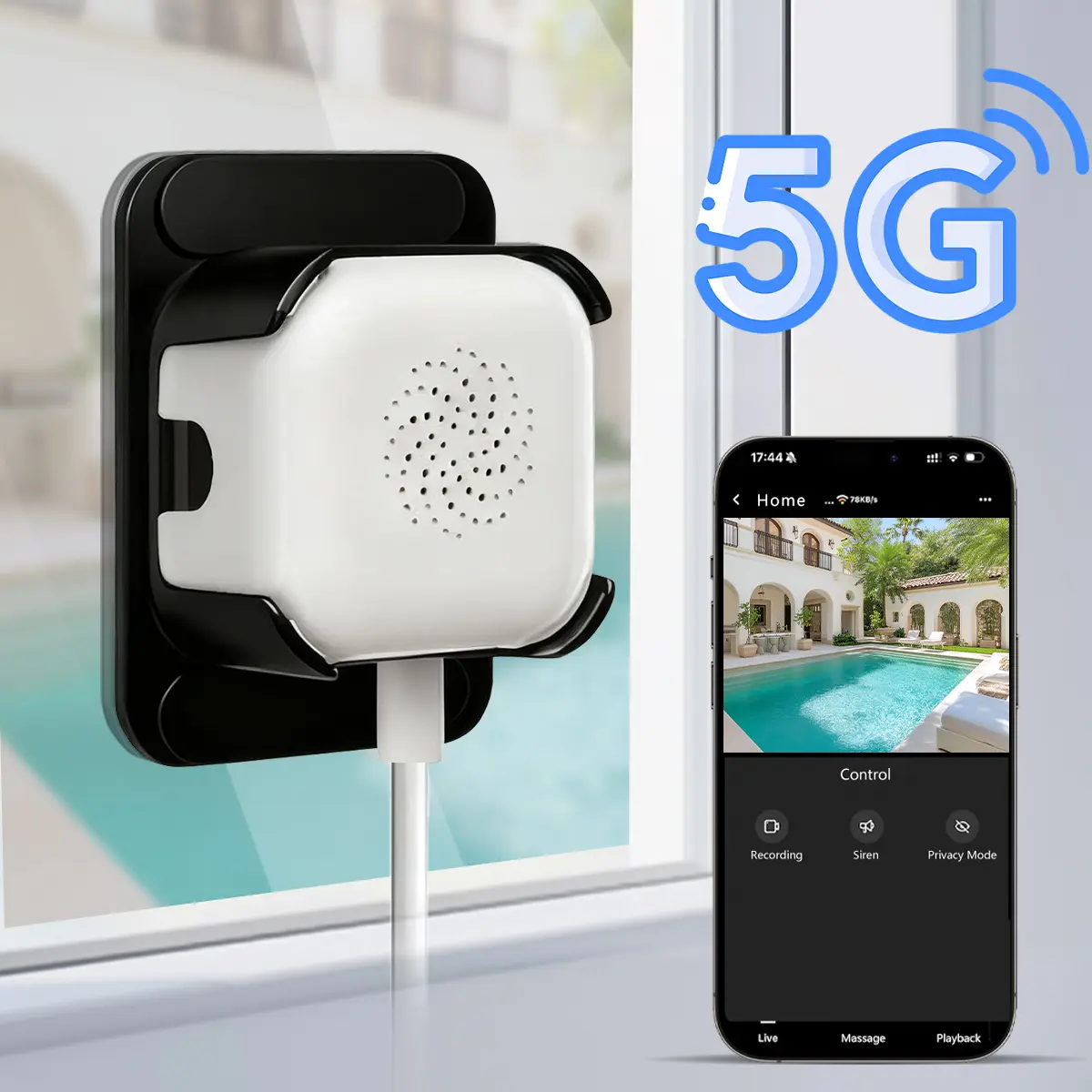Indoor Security Camera, Wifi Security Camera, Home Surveillance Cam with Motion Detection, Color Night Vision, Two Way Audio, APP Remote View, TF Card and Cloud Storage, Ideal for Home and Business, Wifi Wireless Camera