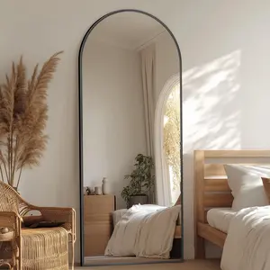 58"x 18.2" Arched Full Length Mirror Standing Floor Mirror Stand Up Mirror