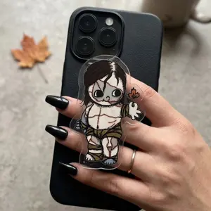 Gothic Monster Spooky Baby Doll MagSafe Phone Grip, Horror Aesthetic Magnetic Phone Holder, Kawaii Scary Fan Gift , Kindle Accessories sticky Baby mount Library Card Flower-Shaped Multi-Functional Stand Universal Car