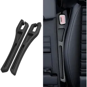 2PCS Car Seat Gap Filler Organizer,Multifunctional Car Gap Filler Organizer Storages Function ,Universal Console Catcher Between Seats Cars Interior Accessories (Balck)