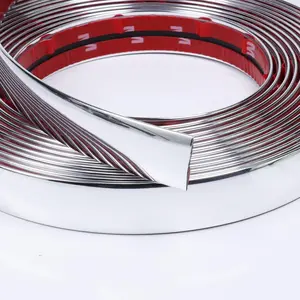 3/4"(20mm) Automotive Chrome Side Moldings 18FT Universal Car Side Moldings(Self-Adhesive) UV-Protected Scratch-Proof for All Vehicles Body Door Window Bumper