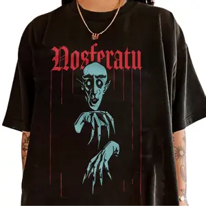 Nosferatu Graphic Tee, Unisex Vintage Retro Vampire Horror Movie Apparel, Y2K Pop Culture, Vintage Band Tee