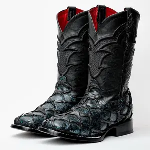 Midnight Blue Jumbo Boots - Square Toe