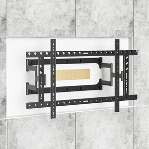 98 Heavy Duty 75 85 86 100 110 120 inch TV Wall Mount Slim Extra Large Screen Recessed for Flat and Curved, Extended Arm Swivel Mount, Max VESA 1000x600mm, Up to 176.4lbs DY1020L