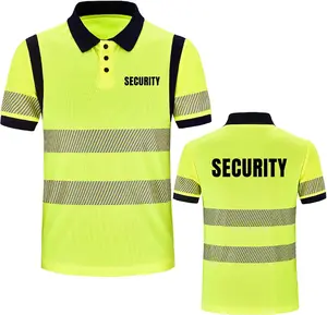 AYKRM High Vis Reflective Security Polo Shirts for Men Women