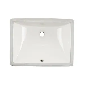 Wells Sinkware RTU2015-6B 20 in. Rectangular Undermount Single Bowl Bathroom Sink in Bisque