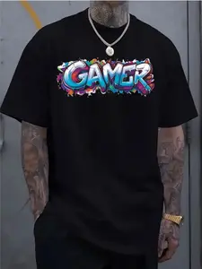 Men's Crew Neck T-Shirt - Casual Short Sleeve Tee for Gym, Travel & Beach | All-Season Versatile Casual Wear | Machine Washable Summer Essential (Export Style) | Training, Running, Outdoor Activities | Year-Round Fit