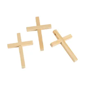 Bulk 100 Pc. DIY Unfinished Wood Cross Beads