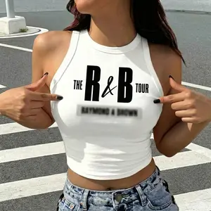 THE R&B TOUR 2026 Graphic Tank, Urban Streetwear Sleeveless Top, Vintage Concert Style Summer Apparel for Men and Women
