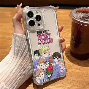 Ouran High School Host Club Phone Case Suitable for iPhone 17 16e 16 15 14 13 12 11 Mini Pro Max Air X XR XSMAX 8 7 Plus Anti Fall Transparent Soft Back Cover, Casing